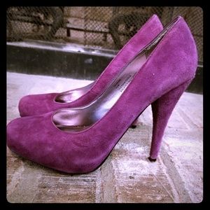 ❤Purple Suede Pumps